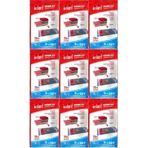 Brillant Vakumlu Poşet/Hurç XLarge/XX Large (İç Adet 3) (9 Lu Set)