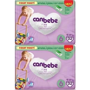Canbebe Bebek Bezi Beden:6 (15-27Kg) Extra Large 64 Adet Ekonomik Fırsat Pk