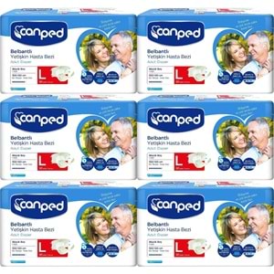 Canped Yetişkin Bezi Bel Bantlı Polietilen L - Büyük - Large 180 Adet