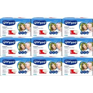 Canped Hasta Bezi Yetişkin Bel Bantlı Polietilen L - Büyük Boy 270 Adet