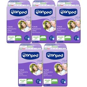 Canped Yetişkin Yatak Koruyucu Örtü 60*90 CM 50 Adet (5PK*10)