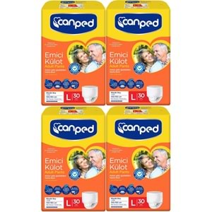 Canped Emici Külot Hasta Bezi L - Large - Büyük 120 Adet Büyük (4PK*30)