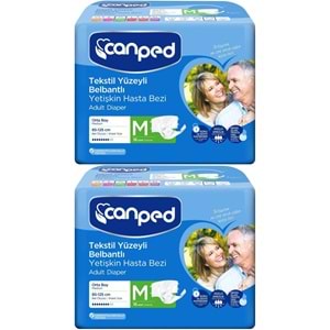 Canped Hasta Bezi Yetişkin Bel Bantlı Tekstil Yüzey M - Orta - Medium 36 (2PK*18)
