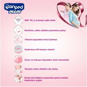 Canped Mom Lohusa Külodu - Külot Bez L - Large - Büyük / XL - Extra Large - 50 Adet (5PK*10)