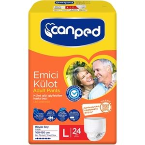 Canped Emici Külot Hasta Yetişkin Bezi L - Büyük - Large 72 Adet (3PK*24)