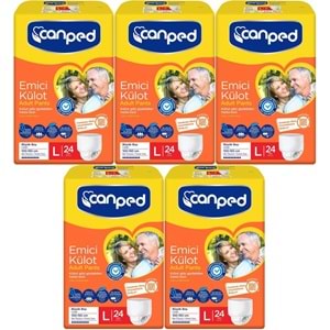 Canped Emici Külot Hasta Yetişkin Bezi L - Büyük - Large 120 Adet (5PK*24)