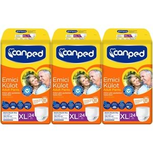 Canped Emici Külot Hasta Yetişkin Bezi XL - Ekstra Büyük - Extra Large 72 Adet (3PK*24)