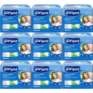 Canped Hasta Bezi Yetişkin Bel Bantlı Tekstil Yüzey M - Orta - Medium 162 (9PK*18)