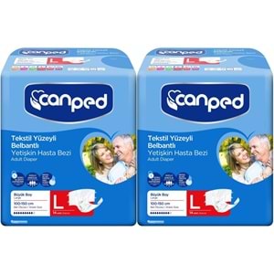 Canped Hasta Bezi Yetişkin Bel Bantlı Tekstil Yüzey L - Büyük - Large 28 Adet (2PK*14)