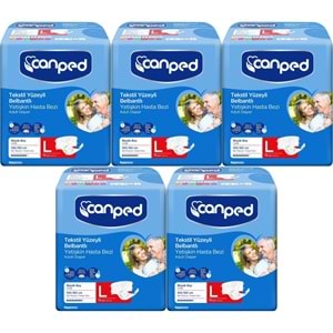 Canped Hasta Bezi Yetişkin Bel Bantlı Tekstil Yüzey L - Büyük - Large 70 Adet (5PK*14)