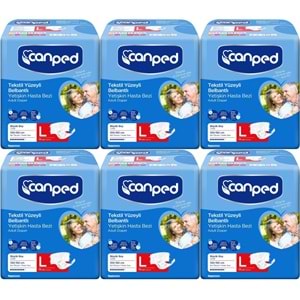 Canped Hasta Bezi Yetişkin Bel Bantlı Tekstil Yüzey L - Büyük - Large 84 Adet (6PK*14)