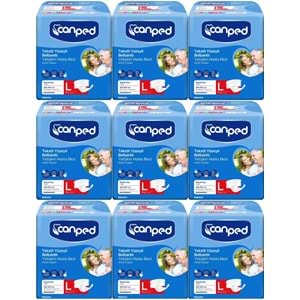 Canped Hasta Bezi Yetişkin Bel Bantlı Tekstil Yüzey L - Büyük - Large 126 Adet (9PK*14)