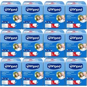 Canped Hasta Bezi Yetişkin Bel Bantlı Tekstil Yüzey L - Büyük - Large 168 Adet (12PK*14)