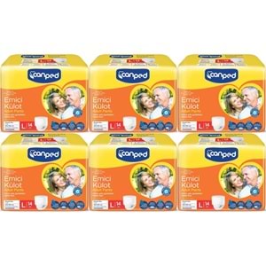 Canped Emici Külot Pants Hasta Yetişkin Bezi L - Büyük - Large Ekonomik Pk 84 Adet (6PK*14)