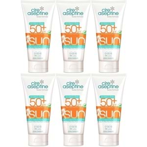 Cire Aseptine Sun Güneş Koruyucu Kremi Çocuk 50+ SPF 150 ML (6 Lı Set)