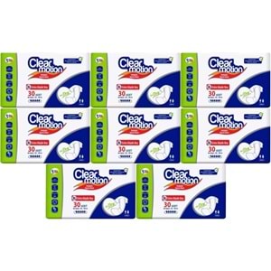 Clearmotion Yetişkin Hasta Bezi Bel Bantlı XL - Ekstra Büyük - Extra Large 240 Adet (8PK*30)