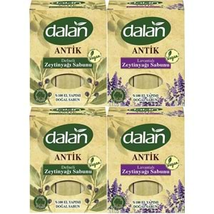 Dalan Antik Defneli Zeytinyağı Sabunu 900GR (Klasik & Lavantalı) (Karma 4 Lü Set)