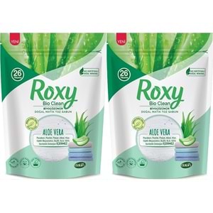 Dalan Roxy Bio Clean Matik Sabun Tozu 800GR Aloe Vera (2 Li Set) (52 Yıkama)