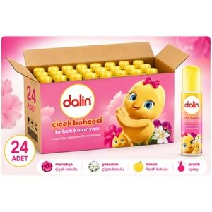 Dalin Bebek Kolonyası 150ML Çiçek Bahçesi (Menekşe-Yasemin-Limon Kokulu) (24 Lü Set)