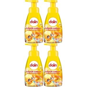 Dalin Köpük Sabun 200ML Mango ve Portakal Kokulu Çoçuklarınız İçin (4 Lü Set)