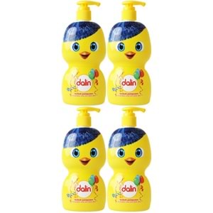 Dalin Bebek Şampuanı 500ML (Eğlen Öğren Serisi) Pompalı (4 Lü Set)