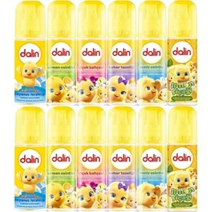 Dalin Bebek Kolonyası 150ML (Okyanus-Orman-Deniz-Çiçek-Bahar-Limon) Karma 12 Li Set