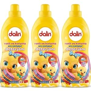 Dalin Sıvı Çamaşır Deterjanı 1500 ML Renk ve Koruma (Hipoalerjenik) (3 Lü Set)