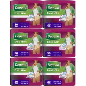 Depend Emici Külot Hasta Bezi XL - Extra Büyük Kadın 180 Adet (6PK*30)