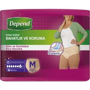 Depend Emici Külot Yetişkin Bezi Avantaj Pk Orta Kadın 128 Adet