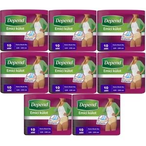Depend Emici Külot Hasta Bezi XL - Extra Büyük Kadın 80 Adet (8PK*10)