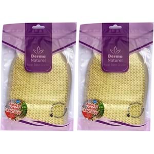 Derma Naturel Palmiye Lifi Örme Banyo Eldiveni (15*24CM) MS-04 (2 Li Set)
