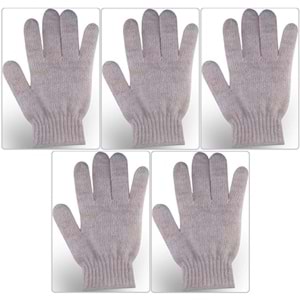 Derma Naturel Therapy Saf Yün Parmaklı Banyo Eldiveni T-478 (5 Li Set)