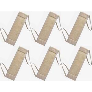 Derma Naturel Loofah İpli Kemer (Kabak) MS-12 (6 Lı Set)