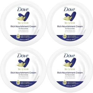 Dove Besleyici El ve Vücut Bakım Kremi 250ML Rich Nourishment Cream (Mavi) (4 Lü Set)