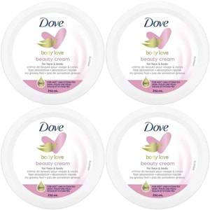 Dove Besleyici El ve Vücut Bakım Kremi 250ML Beauty Cream (Pembe) (4 Lü Set)