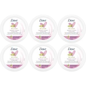 Dove Besleyici El ve Vücut Bakım Kremi 250ML Beauty Cream (Pembe) (6 Lı Set)