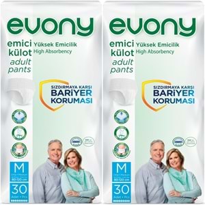 Evony Hasta Bezi Yetişkin Emici Külot M-Orta 60 Adet (2PK*30)