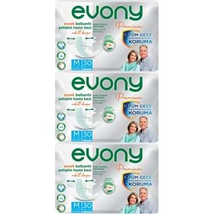 Evony Premium Hasta Bezi Yetişkin Bel Bantlı Tekstil Yüzey M-Orta 90 Adet