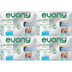 Evony Premium Hasta Bezi Yetişkin Bel Bantlı Tekstil Yüzey M-Orta 120 Adet