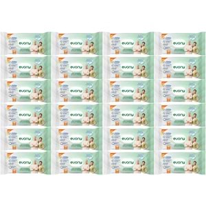 Evony Hasta Vücut Perine Temizleme Islak Mendil Havlu 48 Yaprak XL Banyo Ferahlığı (24 Lü Set)