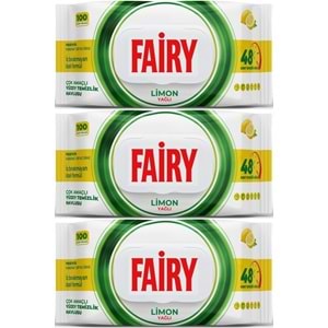 Fairy Yüzey Temizlik Havlusu 100 Yaprak Limon Yağlı - Beyaz Sirke - Karbonat (3 Lü Set) 300 Yaprak