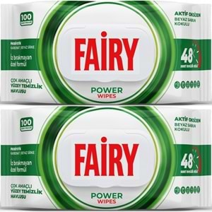 Fairy Yüzey Temizlik Havlusu 100 Yaprak Aktif Oksijen - Beyaz Sirke - Karbonat (2 Li Set) 200 Yaprak