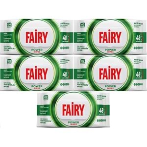 Fairy Yüzey Temizlik Havlusu 100 Yaprak Aktif Oksijen - Beyaz Sirke - Karbonat (5 Li Set) 500 Yaprak