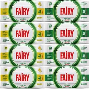 Fairy Yüzey Temizlik Havlusu 100 Yaprak Limon Yağlı & Aktif Oksijen (8 Li Set) 800 Yaprak Karma