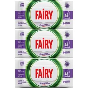 Fairy Yüzey Temizlik Havlusu 100 Yaprak Lavanta Yağlı - Beyaz Sirke - Karbonat (3 Lü Set) 300 Yaprak