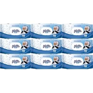 Familia Islak Havlu Mendil Mineralin İyiliği 90 Yaprak Plastik Kapaklı 9 Lu Set 810 Yaprak
