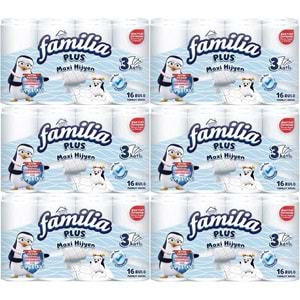 Familia Plus Tuvalet Kağıdı (3 Katlı) 96 Lı Set Maxi Hijyen (6PK*16)