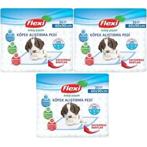Flexi Evcil Hayvan Köpek Alıştırma Tuvalet Eğitim Pedi 60*90 CM 90 Adet