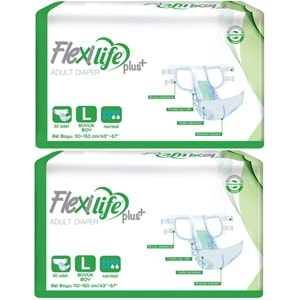 Flexi Life Yetişkin Hasta Bezi Bel Bantlı Tekstil Yüzeyli L Büyük (60 Adet)