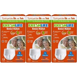 FreshLife Emici Külot Hasta Bezi Large - Büyük - L 90 Adet (3PK*30)